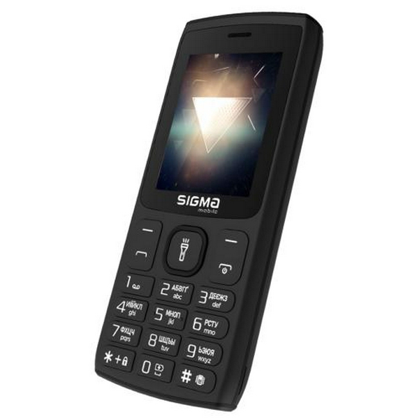 Мобільний телефон Sigma mobile X-style 34 NRG Type-C, Black, 2 Mini-SIM, дисплей 2.4" кольоровий (240x320), моноблок, MediaTek MTK6261D, підтримка microSD (max 32GB), FM, BT, 4050 mAh - 2