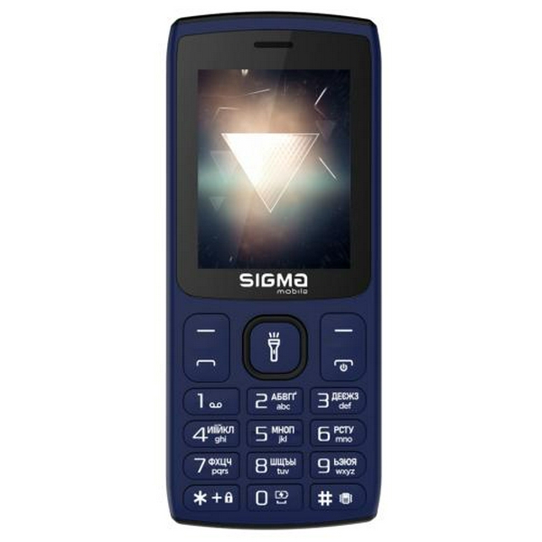 Мобільний телефон Sigma mobile X-style 34 NRG Type-C, Blue, 2 Mini-SIM, дисплей 2.4" кольоровий (240x320), моноблок, MediaTek MTK6261D, підтримка microSD (max 32GB), FM, BT, 4050 mAh