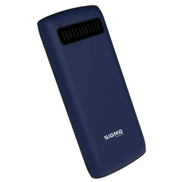 Мобільний телефон Sigma mobile X-style 34 NRG Type-C, Blue, 2 Mini-SIM, дисплей 2.4" кольоровий (240x320), моноблок, MediaTek MTK6261D, підтримка microSD (max 32GB), FM, BT, 4050 mAh - 4