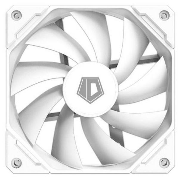 Вентилятор 120 мм, ID-Cooling TF-12025-WHITE, 120x120x25 мм, 700-1800 об/хв, 15.2-35.2 дБ, 4-pin (PWM), 76.16CFM, гідравлічний підшипник