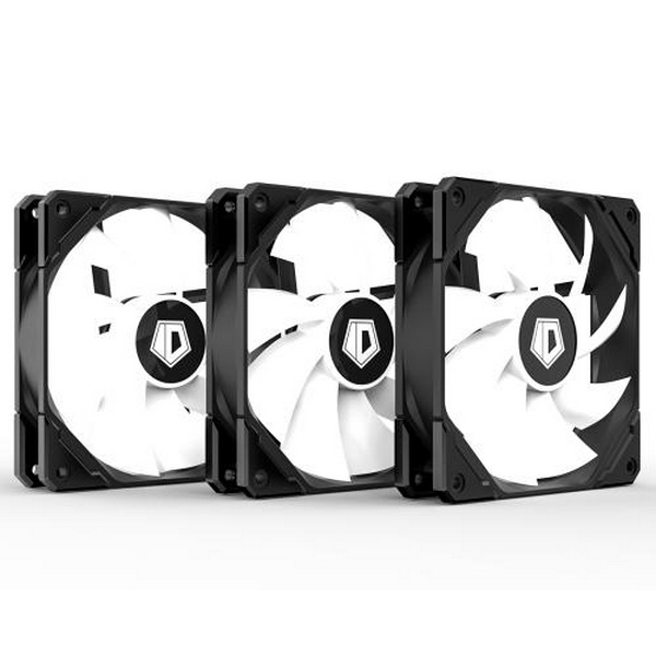 Вентилятор 120 мм, ID-Cooling TF-12025-ARGB-TRIO, Black, 3 шт, 120x120x25 мм, ARGB підсвітка, 500-1500 об/хв, 13.8~30.5dB(A), 4-pin (PWM) / 3-pin (ARGB) - 2