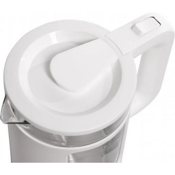 Електрочайник Liberton LEK-6830, White, 1500W, 1.7л, дисковий, подвійна стінка (нержавіюча сталь+скло), LED-підсвічування, автовідключення, індикатор включення, відкривання кришки ручне, шкала рівня води внутрішня - 5