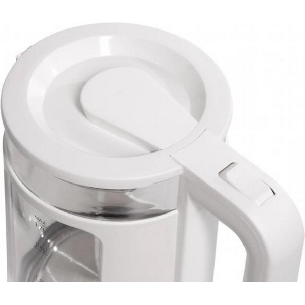 Електрочайник Liberton LEK-6830, White, 1500W, 1.7л, дисковий, подвійна стінка (нержавіюча сталь+скло), LED-підсвічування, автовідключення, індикатор включення, відкривання кришки ручне, шкала рівня води внутрішня - 6