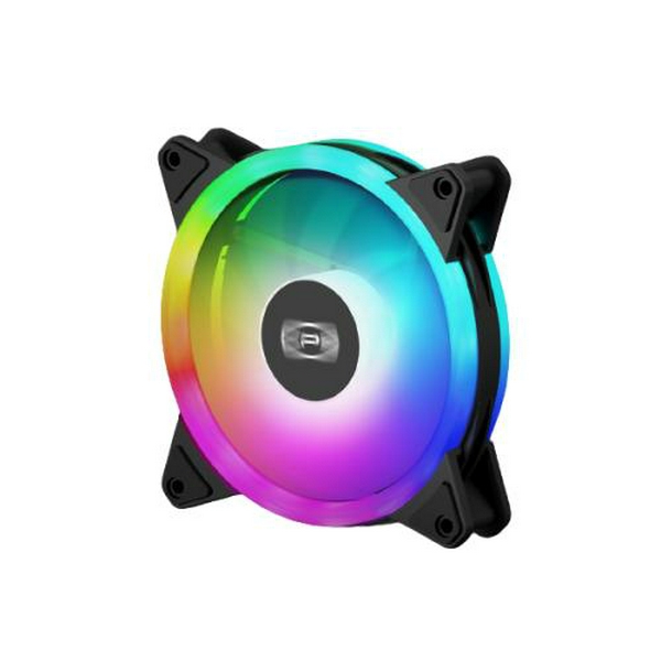 Вентилятор 120 мм, PcCooler F3 T120 ARGB, Black, 3 шт, 120х120х25 мм, 500 - 1800 об/хв, до 21.6 дБ, 4-pin (PWM) / 3-pin (ARGB), гідродинамічний підшипник - 2