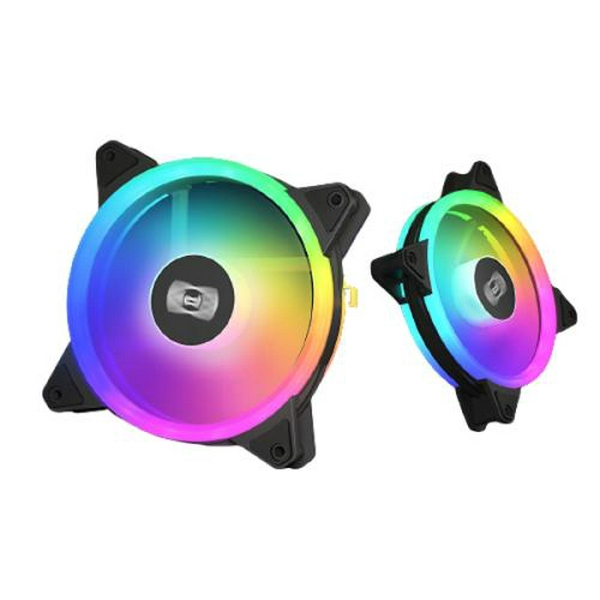 Вентилятор 120 мм, PcCooler F3 T120 ARGB, Black, 3 шт, 120х120х25 мм, 500 - 1800 об/хв, до 21.6 дБ, 4-pin (PWM) / 3-pin (ARGB), гідродинамічний підшипник - 4