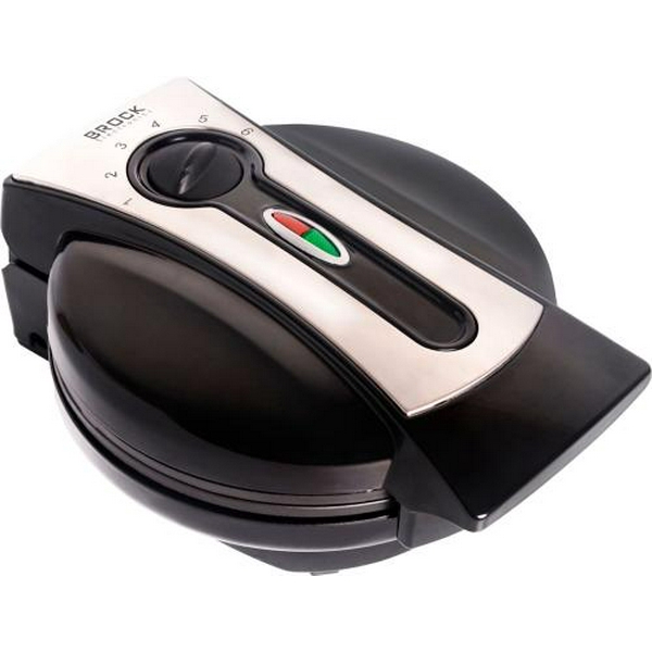Вафельниця Brock WM 3002 BK, Black, 750W, для товстих вафель, 5 вафель, загальний діаметр 18,5см, антипригарне покриття, світловий індикатор роботи