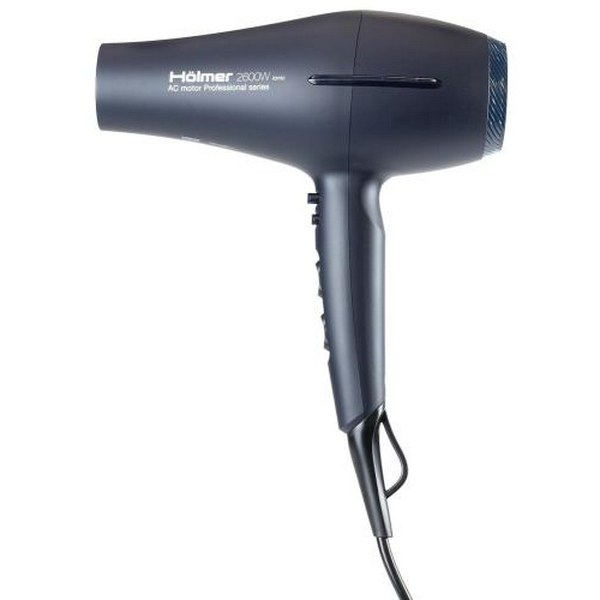 Фен Holmer HHD-260I PRO, Black, 2600W, 2 швидкості, 3 режими, іонізація, діфузор, концентратор, AC motor, функція Cool Shot, ручка Soft Touch, нагрівальний елемент керамічний - 2