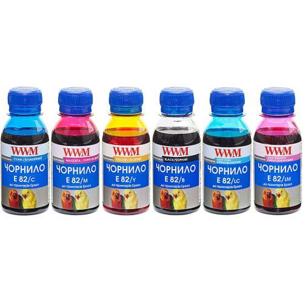 Комплект чорнил WWM Epson E82/B, E82/C, E82/LC, E82/M, E82/LM, E82/Y, 6x100 мл (E82SET-2)