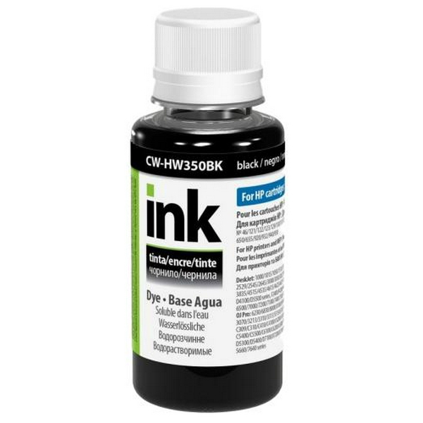 Чорнило ColorWay HP 121/122/129/130/131/132/138/140/177/178, Black, 100 мл (CW-HW350BK01)