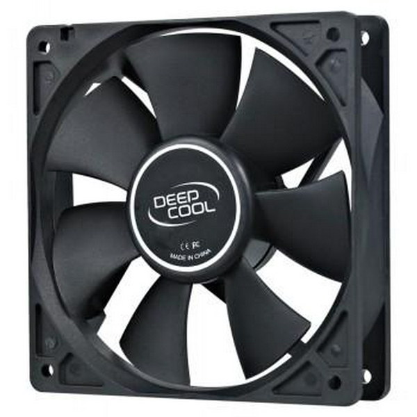 Вентилятор 120 мм, DeepCool XFAN 120, Black, 120x120x25 мм, 1300 об/хв, 23.7 дБ, 3-pin / Molex, гідродинамічний підшипник (DP-FDC-XF120)