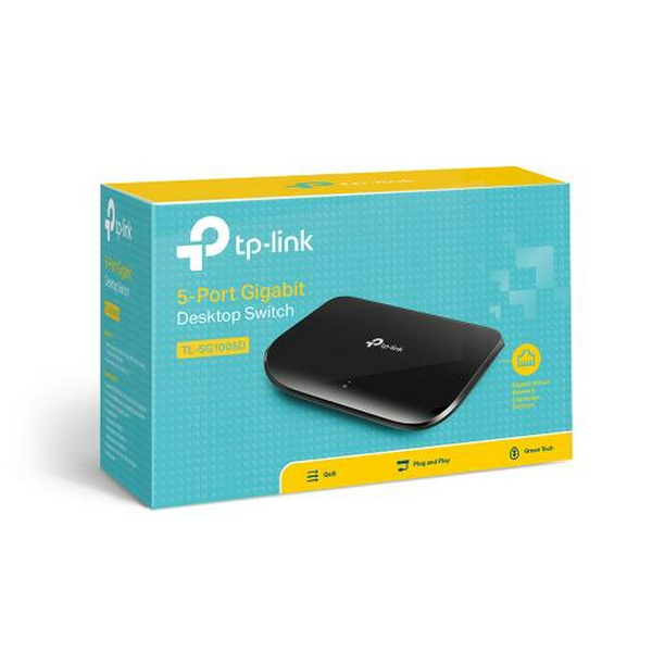 Комутатор TP-LINK TL-SG1005D, 5x100/1000 Mb/s, пластиковий корпус, некерований - 7
