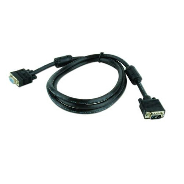 Кабель VGA (M) - VGA (F), 1.8 м, Black, Cablexpert (CC-PPVGAX-6B)