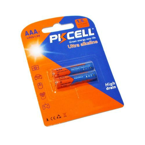 Батарейка AAA (LR03), лужна, PKCELL Ultra, 2 шт, 1.5V, Blister (LR03-2B)