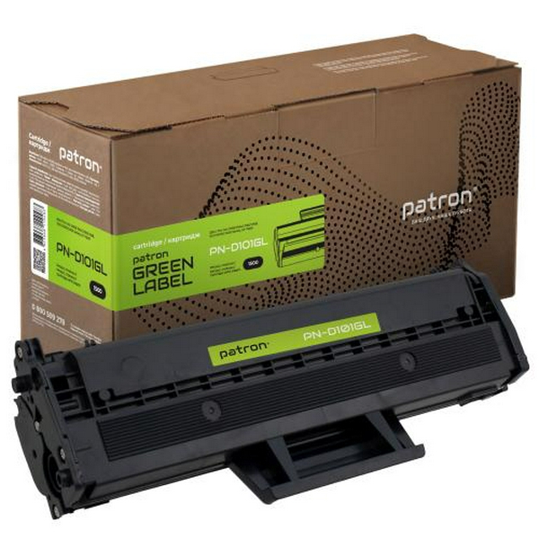 Картридж Samsung MLT-D101S, Black, ML-2160/2165, SCX-3400/3405, 1500 стор, Patron Green (PN-D101GL)
