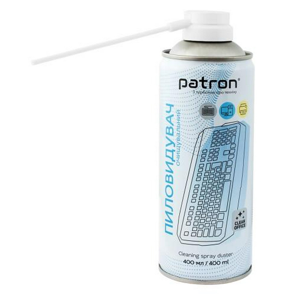 Повітря чистяче Patron для видування пилу, балон, 400 мл (F3-020)
