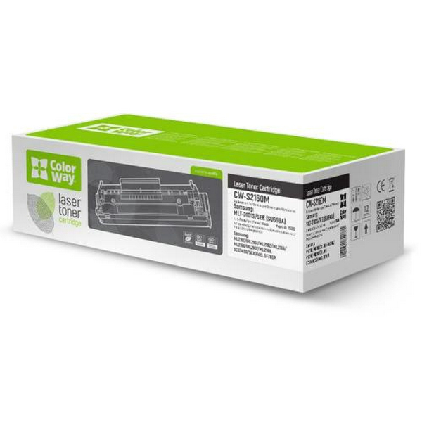 Картридж Samsung MLT-D101S, Black, ML-2160/2165, SCX-3400/3405, 1500 стор, ColorWay (CW-S2160M)