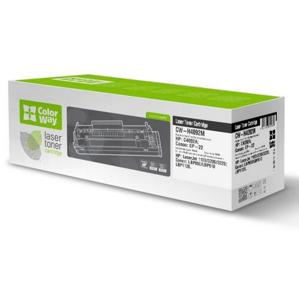 Картридж HP 92A (C4092A), Black, LJ 1100/3200/3220, 2500 стор, ColorWay (CW-H4092M)