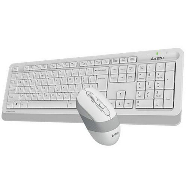 Комплект бездротовий A4tech Fstyler FG1010, White+Grey, клавіатура+миша  - 2
