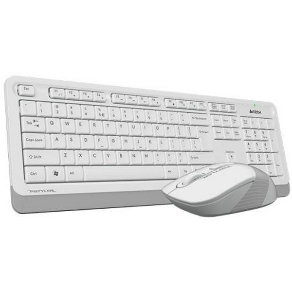 Комплект бездротовий A4tech Fstyler FG1010, White+Grey, клавіатура+миша  - 3