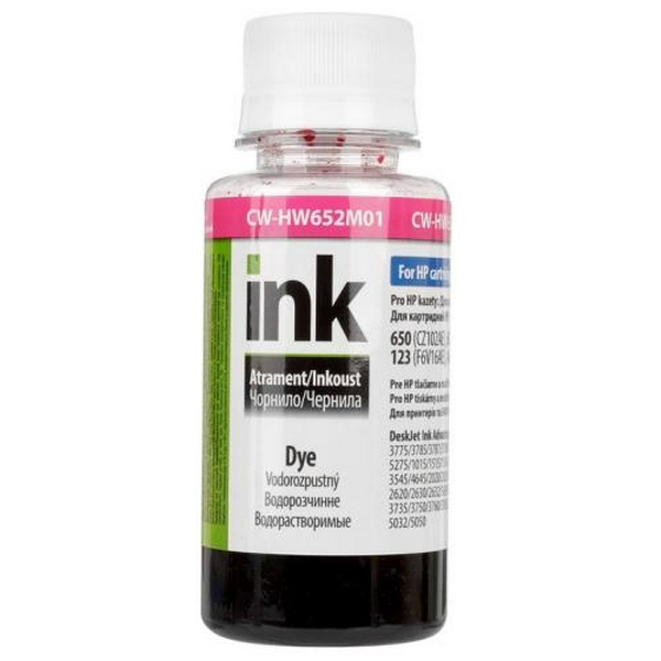 Чорнило ColorWay HP 46/123/650/652, Magenta, 100 мл (CW-HW652M01)