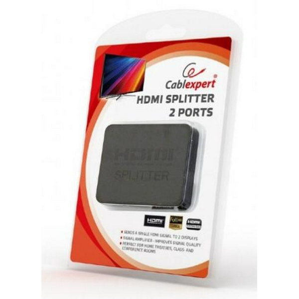 Розгалужувач HDMI сигналу, Cablexpert DSP-2PH4-03, Black, на 2 порти HDMI V1.4, до 20 м - 4