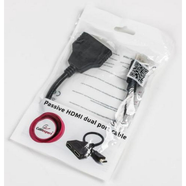 Розгалужувач HDMI сигналу, Cablexpert DSP-2PH4-04, Black, на 2 порти HDMI V1.4, пасивний - 3