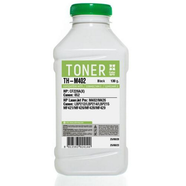 Тонер HP LJ M402/M403/M426/M427, Canon LBP212/214/215, MF421/426/428/429, 130 г, ColorWay (TH-M402)