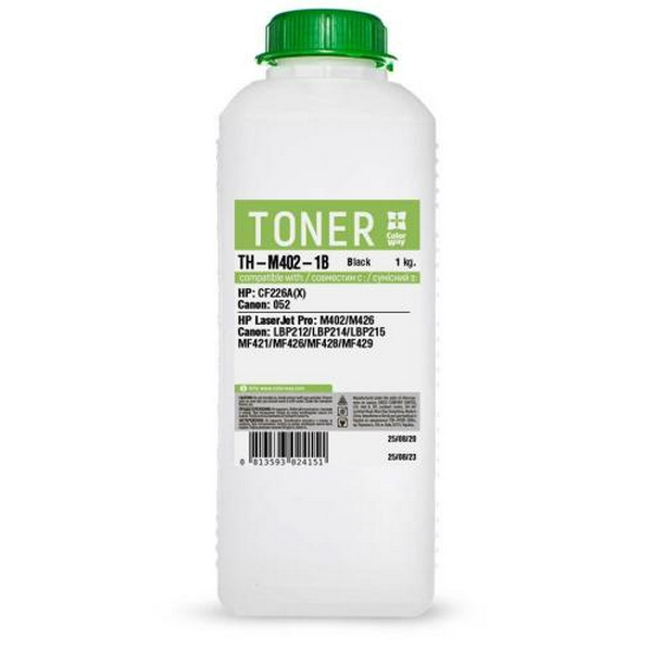Тонер HP LJ M402/M403/M426/M427, Canon LBP212/214/215, MF421/426/428/429, 1 кг, ColorWay (TH-M402-1B)