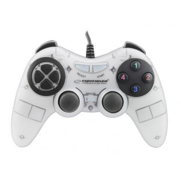 Геймпад Esperanza GX400 "Fighter", White, USB, вібрація, для PC, 2 аналогових стіка, 12 кнопок (EGG105W) - 3