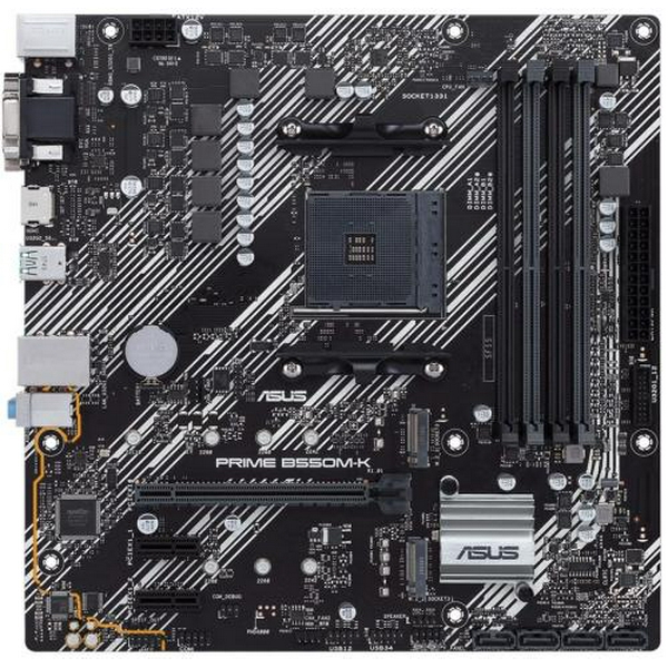 Мат.плата AM4 (B550) Asus PRIME B550M-K, B550, 4xDDR4, Int.Video(CPU), 4xSATA3, 1xM.2, 1xPCI-E 16x 4.0, 2xPCI-E 1x 3.0, ALC887, RTL8111H, 8xUSB3.2/4xUSB2.0, VGA/DVI-D/HDMI, MicroATX - 2