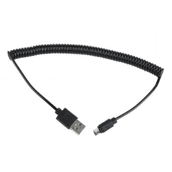 Кабель USB 2.0 AM - microUSB (5P), 1.8 м, Black, Cablexpert, спіральний (CC-mUSB2C-AMBM-6)