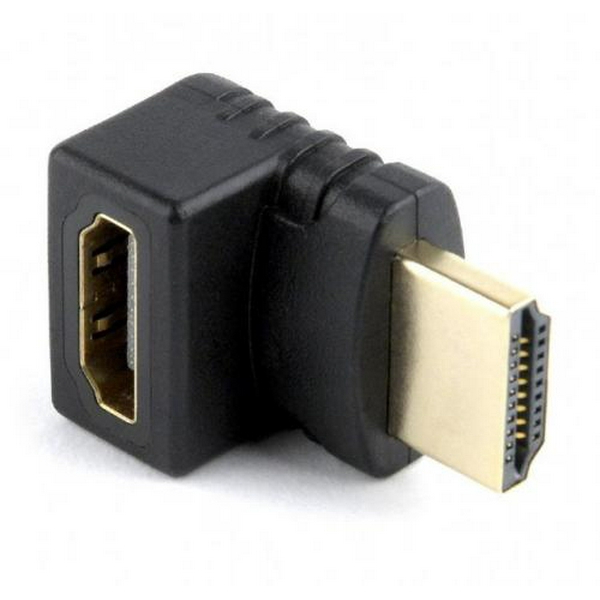 Перехідник HDMI (M) - HDMI (F), Cablexpert, Black, кутовий роз'єм (A-HDMI270-FML)