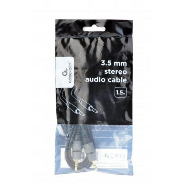 Кабель AUX звуковий, 3.5 мм (M) - 3.5 мм (M), 1.5 м, Black, Cablexpert (CCAP-3535MM-1.5M) - 2